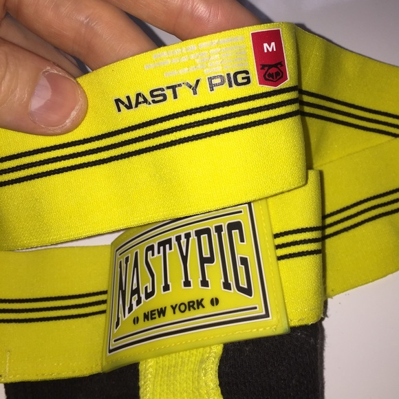 NASTY PIG Black & Yellow Jock Strap MEDIUM. WOOF! - Picture 5 of 8